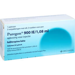 Abbildung: Puregon 900 I.E. / 1,08 ml Injektion -Lösung i.Pat. + 9 Nad. 1 St, Injektionslösung PZN 18713278