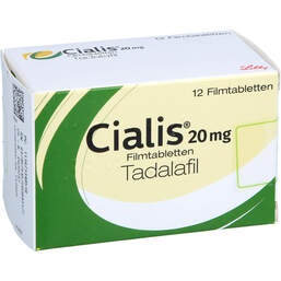 Abbildung: Cialis 20 mg Filmtabletten 12 St, Filmtabletten PZN 18713485