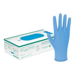Abbildung: Vasco Nitril sky-blue Unt.- / Schutzhandschuhe unste.L 100 St, Handschuhe PZN 18713982