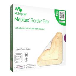 Abbildung: Mepilex Border Flex Schaumverband haft.12,5x12,5 cm 10 St, Verband PZN 18718666