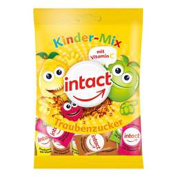 Abbildung: Intact Traubenzucker Beutel Kinder-Mix + Vitamin C 75 g, Bonbons PZN 18720657