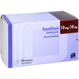Abbildung: Ramidipin 10 mg / 10 mg Hartkapseln 90 St, Hartkapseln PZN 18722900