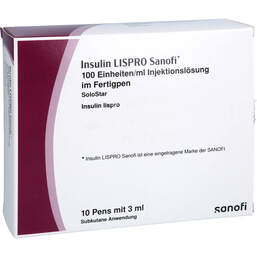 Abbildung: Insulin Lispro Sanofi 100 E / ml Injektionslösung Fertigpen 10X3 ml, Injektionslösung PZN 18726631