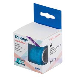 Abbildung: UM Easyplast Bandage selbsthaft.5 cmx5 m blau 1 St, Bandage PZN 18726921