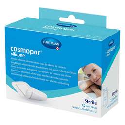 Abbildung: Cosmopor silicone Wundverband 5x7,2 cm 5 St, Verband PZN 18729782