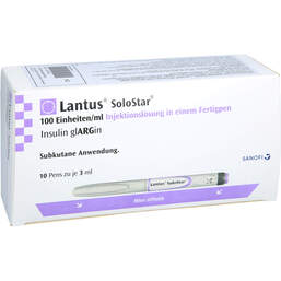 Abbildung: Lantus 100 E / ml Solostar Injektionslösung in einem Fertigpen 10X3 ml, Injektionslösung PZN 18737563