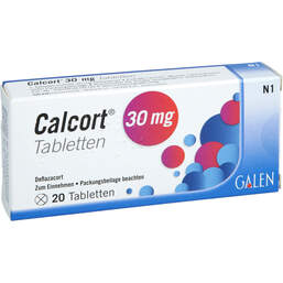 Abbildung: Calcort 30 mg Tabletten 20 St, Tabletten PZN 18740772