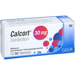 Abbildung: Calcort 30 mg Tabletten 50 St, Tabletten PZN 18740789