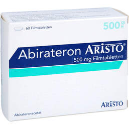 Abbildung: Abirateron Aristo 500 mg Filmtabletten 60 St, Filmtabletten PZN 18751511