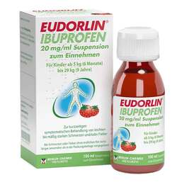 Abbildung: Eudorlin Ibuprofen 20 mg/ml Suspension zum Einnehmen 100 ml, Suspension zum Einnehmen PZN 18752172