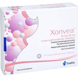 Abbildung: Xonvea 10 mg / 10 mg magensaftresistente Tabletten 20 St, Tabletten magensaftresistent PZN 18755259