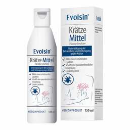 Abbildung: Evolsin® Krätze Mittel Emulsion 150 ml, Emulsion PZN 18758128