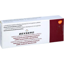 Abbildung: Bexsero Injektionssuspension in einer Fertigspritze 1X0.5 ml, Injektionssuspension PZN 18761946