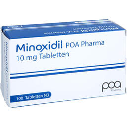 Abbildung: Minoxidil Poa Pharma 10 mg Tabletten 100 St, Tabletten PZN 18766553