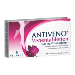 Abbildung: ANTIVENO Venentabletten 360 mg Filmtabletten 30 St, Filmtabletten PZN 18766814
