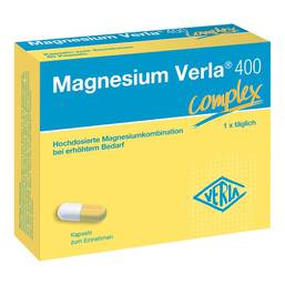 Abbildung: Magnesium Verla 400 Kapseln 30 St, Kapseln PZN 18773406