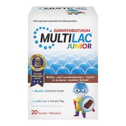 Abbildung: Multilac Synbiotikum Junior Täfelchen 20 St, Täfelchen PZN 18773441