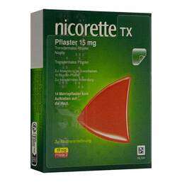 Abbildung: Nicorette TX Pflaster 15 mg 14 St, Pflaster transdermal PZN 18777462
