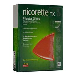 Abbildung: Nicorette TX Pflaster 25 mg 14 St, Pflaster transdermal PZN 18777485 