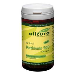 Abbildung: Methionin 500 mg Kapseln 60 St, Kapseln PZN 18792415