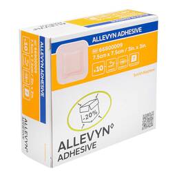 Abbildung: Allevyn Adhesive 7,5x7,5 cm haftende Wundauflage 10 St, Verband PZN 18799340