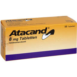 Abbildung: Atacand 8 mg Tabletten 98 St, Tabletten PZN 18800439
