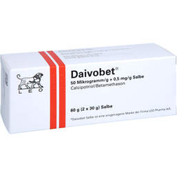 Abbildung: Daivobet 50 Mikrogramm / g + 0,5 mg / g Salbe 60 g, Salbe PZN 18806666