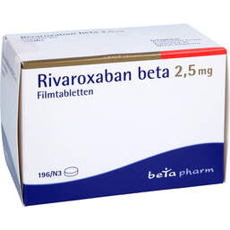 Abbildung: Rivaroxaban beta 2,5 mg Filmtabletten 196 St, Filmtabletten PZN 18808145