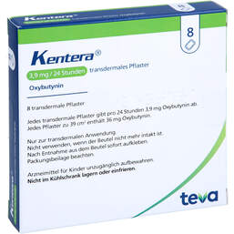 Abbildung: Kentera 3,9 mg / 24 Stunden transdermale Pflaster 8 St, Pflaster transdermal PZN 18810662