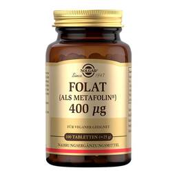 Abbildung: Solgar Folat Metafolin 400 µg Tabletten 100 St, Tabletten PZN 18814737