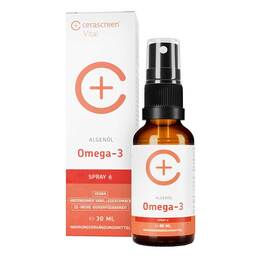 Abbildung: Cerascreen Omega-3 Algenöl DHA + EPA vegan Spray 30 ml, Spray PZN 18817233