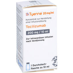 Abbildung: Tyenne 20 mg / ml 200 mg Konzentrat zur Herstellung einer Infusionslösung 1 St, Infusionslösungskonzentrat PZN 18817575