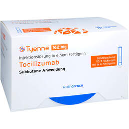 Abbildung: Tyenne 162 mg / 0,9 ml Injektionslösung in einem Fertigpen 12 St, Injektionslösung in einem Fertigpen PZN 18817641