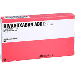 Abbildung: Rivaroxaban Abdi 2,5 mg Filmtabletten 56 St, Filmtabletten PZN 18820040