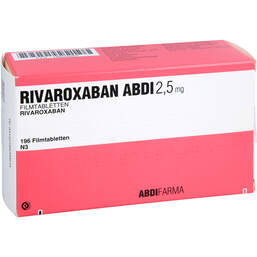 Abbildung: Rivaroxaban Abdi 2,5 mg Filmtabletten 196 St, Filmtabletten PZN 18820063