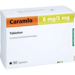 Abbildung: Caramlo 8 mg / 5 mg Tabletten 90 St, Tabletten PZN 18822346