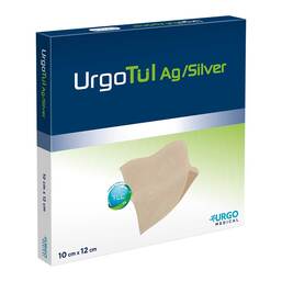 Abbildung: Urgotül Silver 10x12 cm Wundgaze 10 St, Wundgaze PZN 18822607