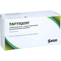 Abbildung: Taptiqom 15 µg / ml + 5 mg / ml Augentropfeni.Einzeldosisb 90X0.3 ml, Einzeldosispipetten PZN 18834409