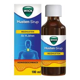 Abbildung: WICK Husten-Sirup gegen Reizhusten mit Honig 180 ml, Sirup PZN 18836153