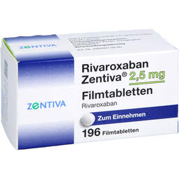 Abbildung: Rivaroxaban Zentiva 2,5 mg Filmtabletten 196 St, Filmtabletten PZN 18841243