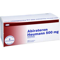 Abbildung: Abirateron Heumann 500 mg Filmtabletten 112 St, Filmtabletten PZN 18841390
