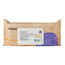 Abbildung: DrDeppe Lotio 2in1 Hand- und Oberflächen Desinfektion Tücher 60 St, Tücher PZN 18849724