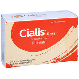 Abbildung: Cialis 5 mg Filmtabletten 84 St, Filmtabletten PZN 18849730