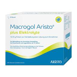 Abbildung: Macrogol Aristo plus Elektrolyte 13,72 g Ple 20 St, Pulver zur Herstellung einer Lösung zum Einnehmen PZN 18858545