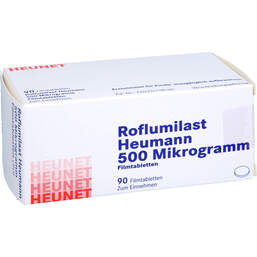 Abbildung: Roflumilast Heumann 500 Mikrogramm Filmtab.Heunet 90 St, Filmtabletten PZN 18863032