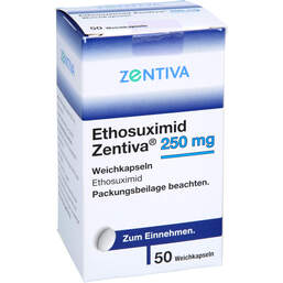 Abbildung: Ethosuximid Zentiva 250 mg Weichkapseln 50 St, Weichkapseln PZN 18873958