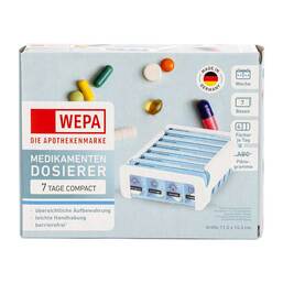Abbildung: Wepa 7 Tage Compact Wochenmagazin weiß / blau 1 St PZN 18878022