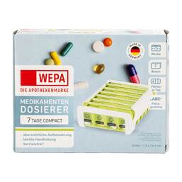 Abbildung: Wepa 7 Tage Compact Wochenmagazin weiß / grün 1 St PZN 18878039
