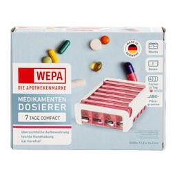 Abbildung: Wepa 7 Tage Compact Wochenmagazin weiß / pink 1 St PZN 18878045