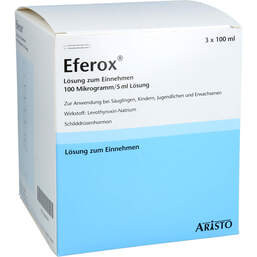 Abbildung: Eferox Lösung zum Einnehmen 100 µg / 5 ml Lösung 3X100 ml, Lösung zum Einnehmen PZN 18882905